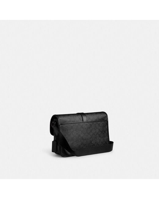 COACH Black League Messenger Bag for men