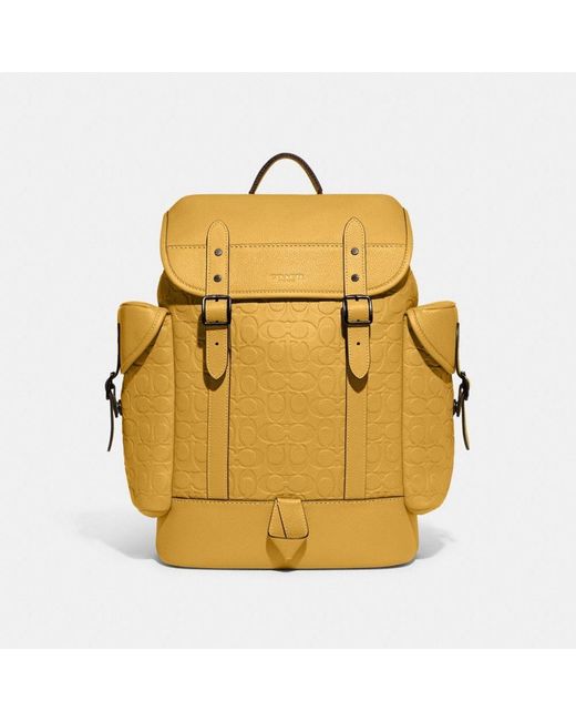 COACH Metallic Hitch Backpack In Signature Leather for men
