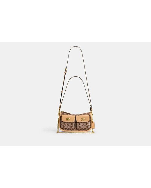 COACH Black Twin Turnlock Waverly Bag