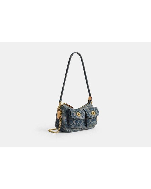 COACH Black Twin Turnlock Waverly Bag