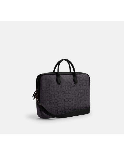COACH Black Theo Work Bag for men
