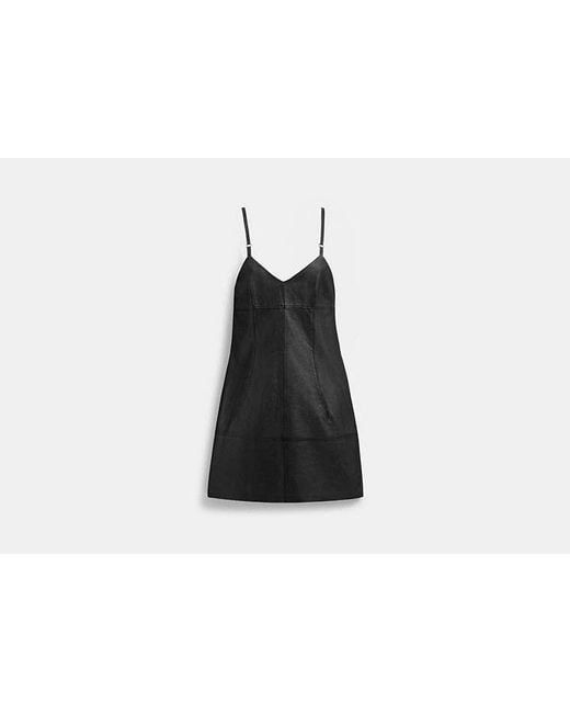 COACH Black Short Leather Dress