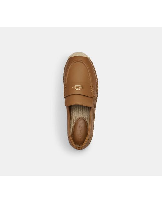 COACH Black Loafer Espadrille