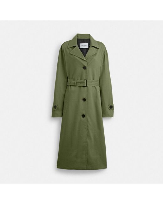COACH Green Oversized Trench Coat