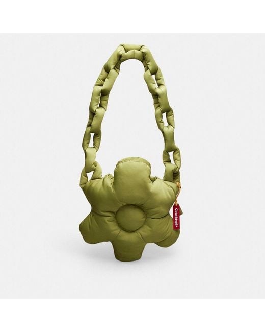 COACH Green Topia Loop Puffy Flower Bag