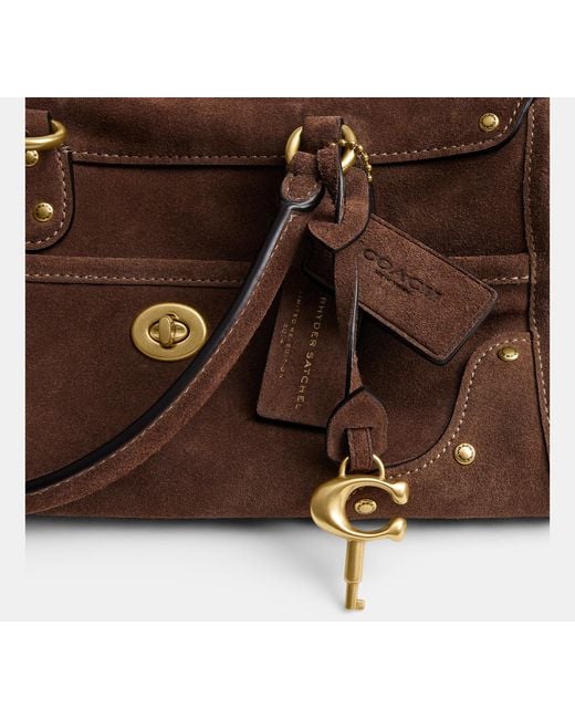 COACH Black Rhyder Satchel Bag 24