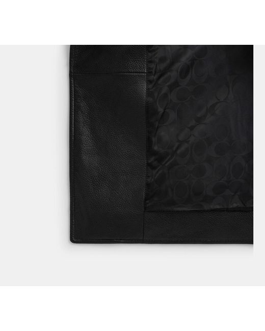 COACH Black Moto Jacket for men
