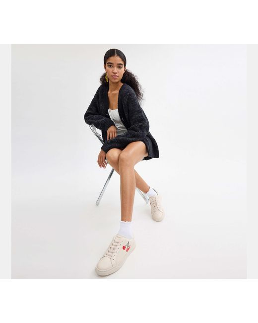 COACH Black High Line Sneaker With Cherry Print