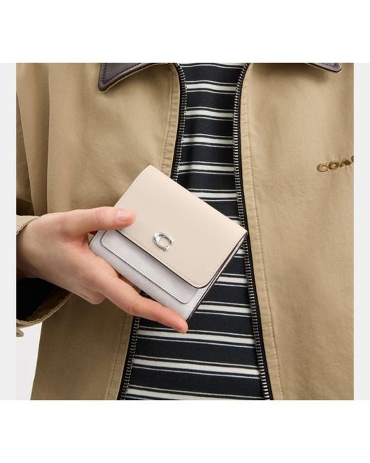 COACH Black Mila Small Flap Wallet