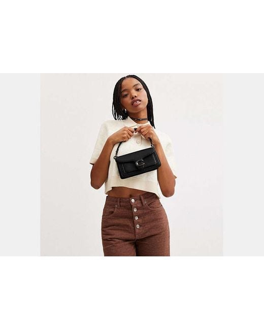 COACH Black Tabby 20 Leather Shoulder Bag