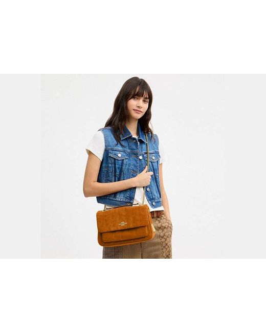 COACH Black Elodie Crossbody Bag With Quilting