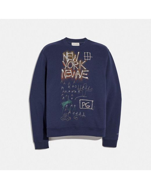 COACH X Jean-michel Basquiat Sweatshirt in Blue for Men | Lyst