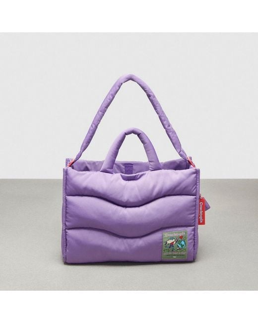 COACH Coachtopia Loop Tote Bag With Wavy Quilting in Purple