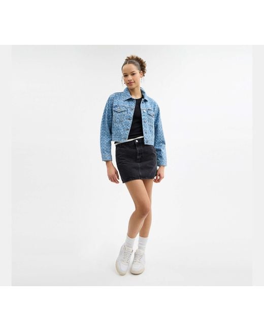 COACH Blue Signature Denim Jacket