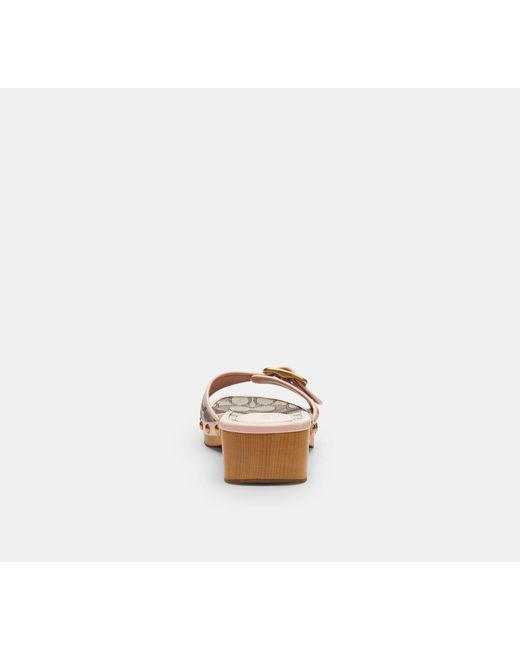 COACH Black Margot Wooden Sandal
