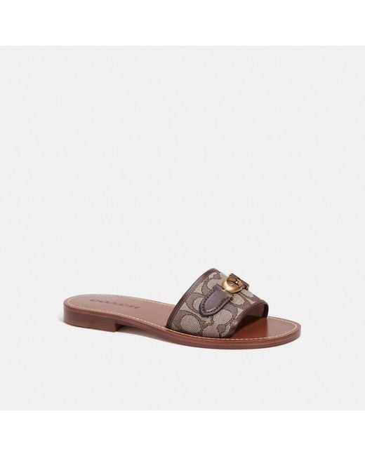 COACH Ina Sandal In Signature Jacquard in Brown Lyst Canada