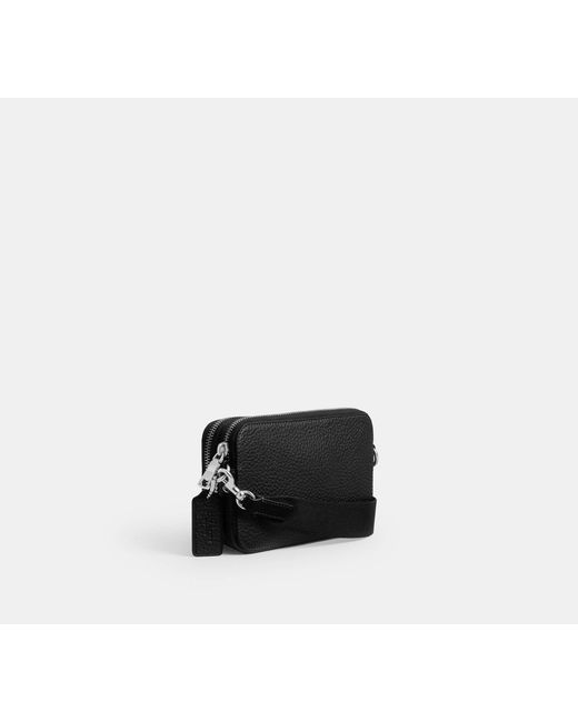Borsa A Tracolla Clinton di COACH in Black da Uomo
