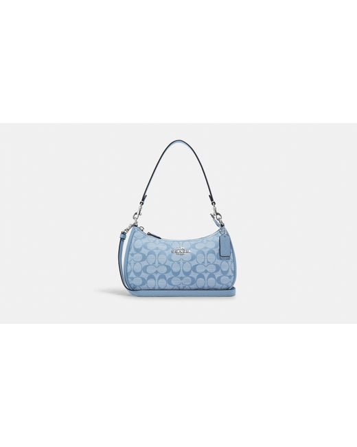 Bolso De Hombro Teri En Chambray De Firma COACH de color Negro | Lyst