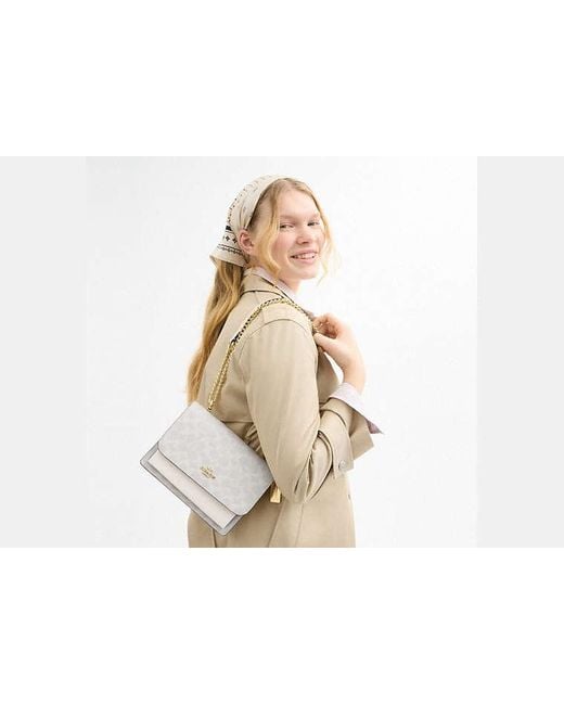 COACH Black Klare Crossbody Bag In Signature Canvas