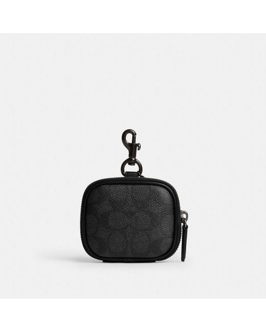 COACH Clip On Pouch In Signature Canvas in Black for Men | Lyst