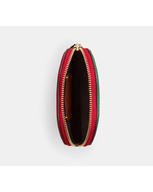 COACH Black Strawberry Coin Case
