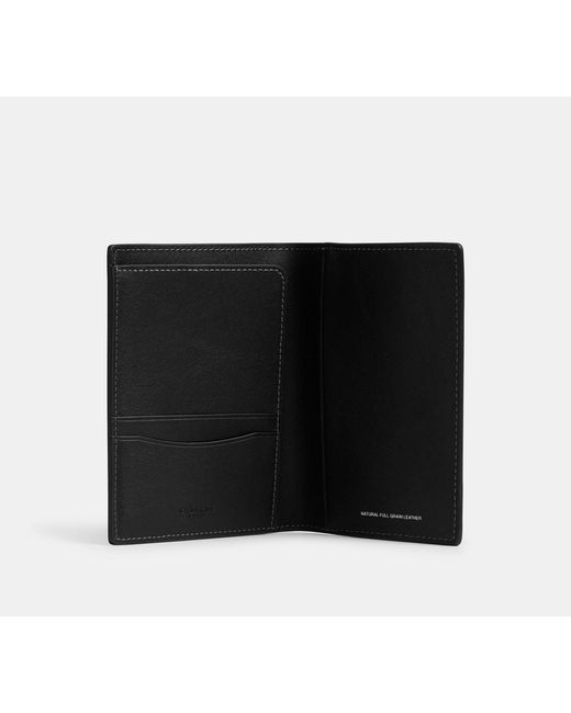 COACH Black Leather Document Case for men