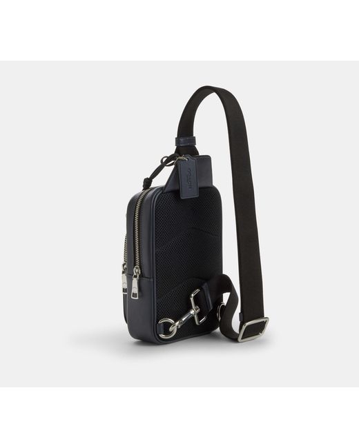 Mochila Cabestrillo Racer En Lona De Firma COACH de hombre de color Black