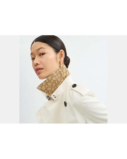 COACH Black Long Trench Coat