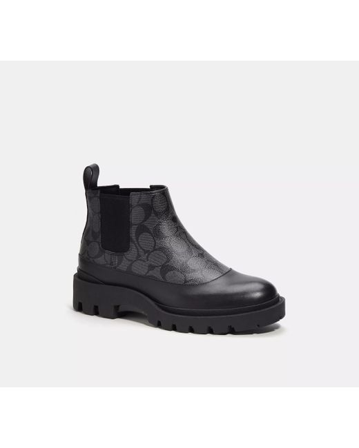 Bota Chelsea Citysole en lona de firma COACH de hombre de color Black