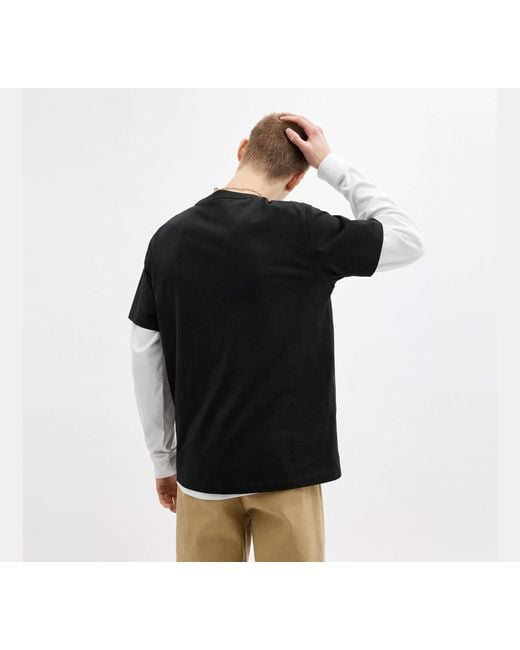COACH Black Signature Square T Shirt for men