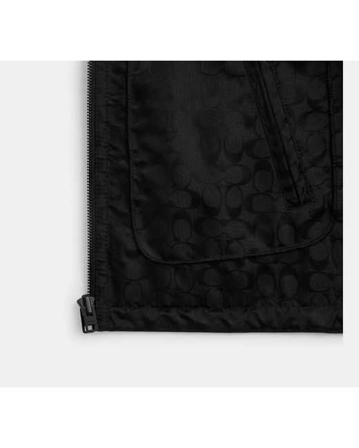 COACH Black Reversible Trainer Jacket for men