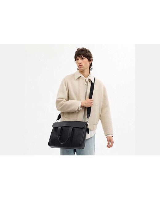 COACH Black Sullivan Portfolio Brief for men