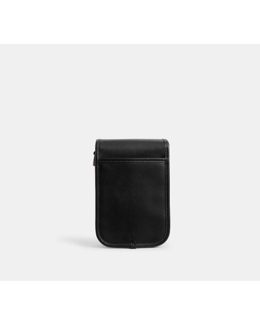 COACH Black League Phone Crossbody Bag for men