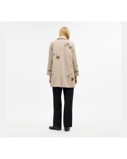 COACH Natural Applique Balmacaan