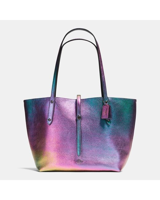 COACH Multicolor Market Hologram Leather Tote