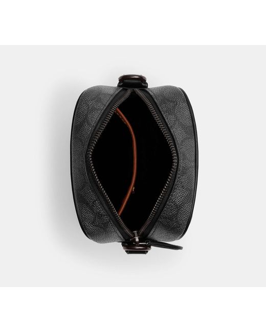 COACH Black Hitch Crossbody Bag With Patches for men