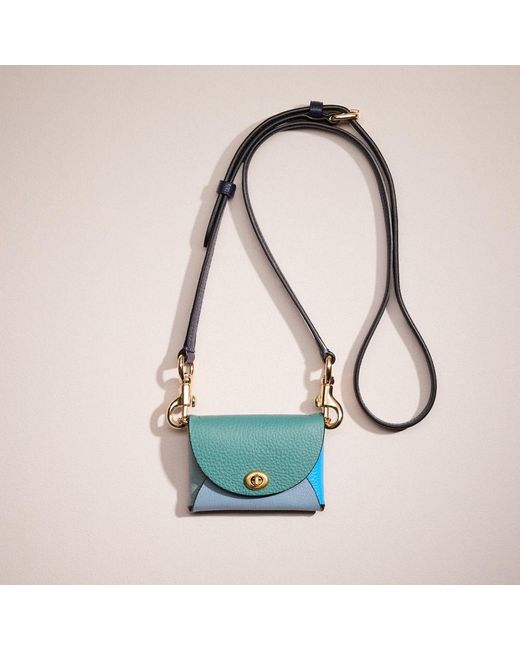 COACH Green Remade Small Colorblock Pouch Crossbody