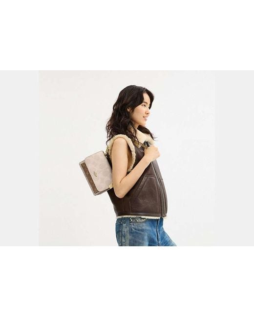 COACH Black Klare Crossbody Bag In Blocked Signature Canvas