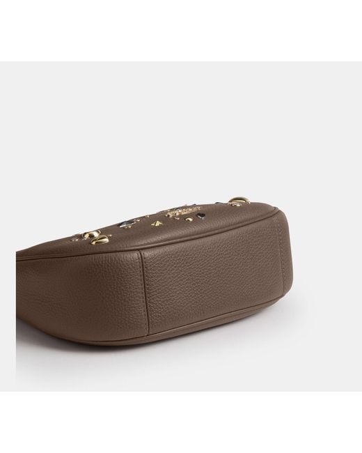 COACH Black Carmen Mini Crossbody Bag With Rivets