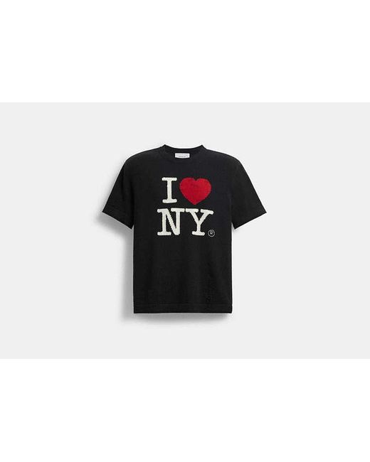 COACH Black New York Knit T-shirt