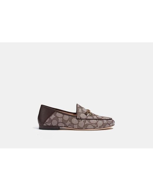 COACH Gray Hanna Loafer In Signature Jacquard