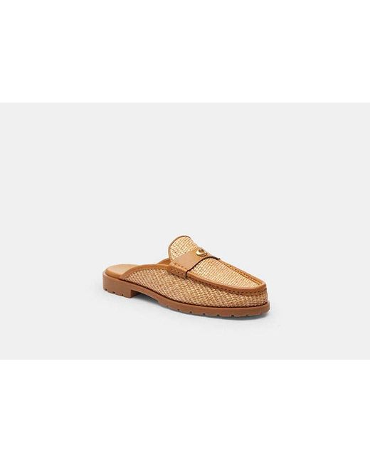 COACH Black Jocelyn Backless Loafer
