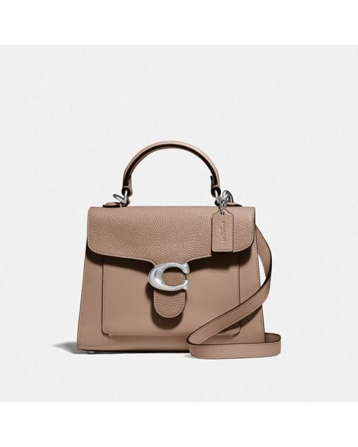 COACH Leather Tabby Top Handle 20 in lh/Taupe (Brown) Lyst