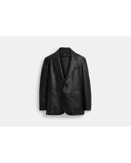 Blazer En Cuir COACH pour homme en coloris Black