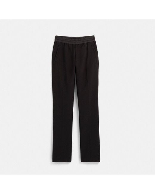 COACH Black Restored Pleated Pants for men
