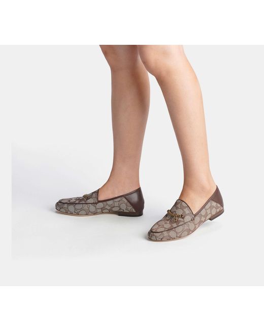 COACH Gray Hanna Loafer In Signature Jacquard