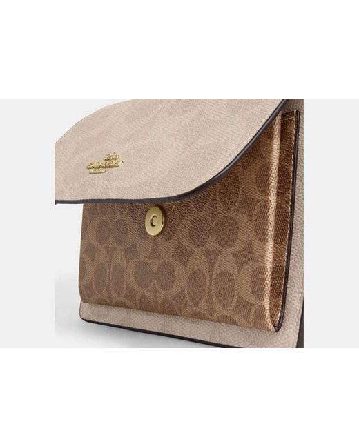 COACH Black Klare Crossbody Bag In Blocked Signature Canvas