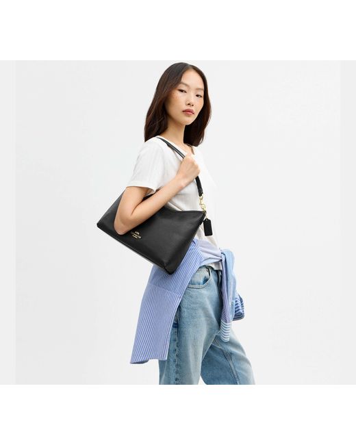 Borsa A Spalla Laurel di COACH in Black