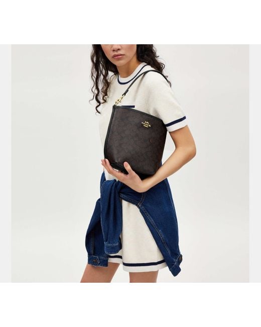 COACH Black City Beuteltasche Aus Signature-Canvas