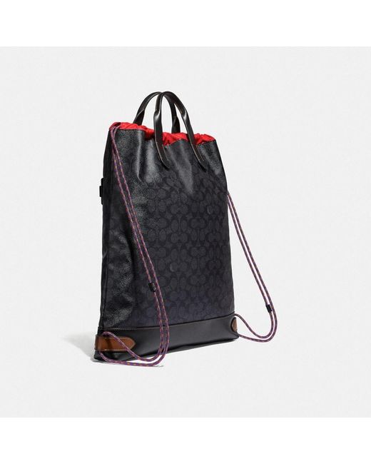 coach drawstring backpack